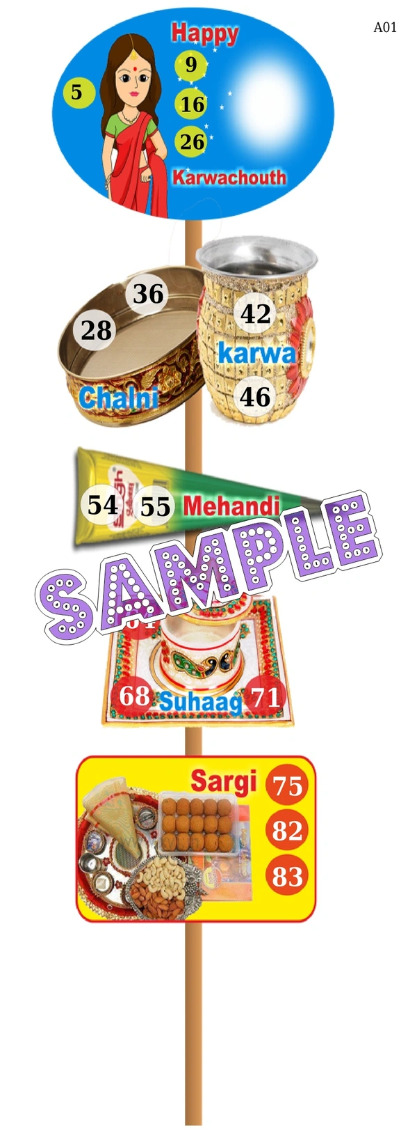 perty Karwachauth theme Tambola Housie (list1410_1) - 8