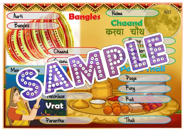 perty Karwachauth theme Tambola Housie (list565_3) - 48