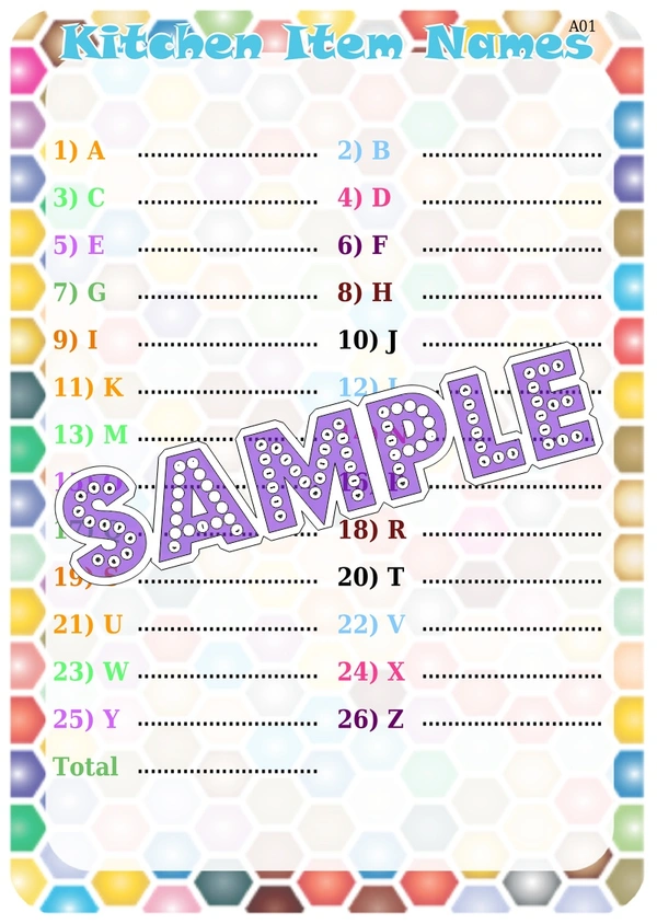 perty Kitchen theme Paper Games (list1663_1) - 8