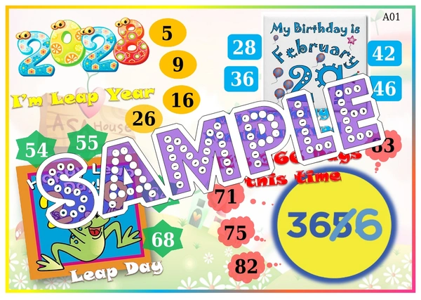 perty Leap Year theme Tambola Housie (list700_1) - 16