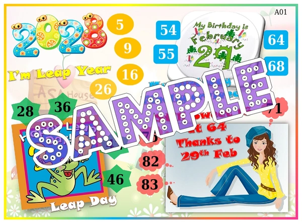 perty Leap Year theme Tambola Housie (list701_1) - 16