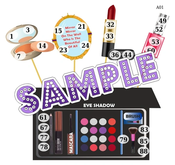 perty Make Up theme Tambola Housie (list1479_1) - 12