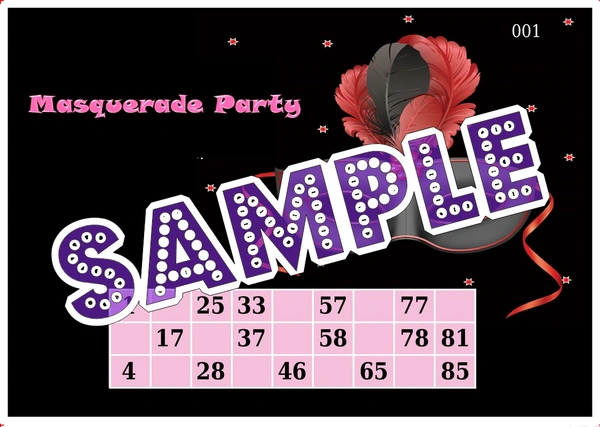perty Masquerade theme Tambola Housie (list2868_1) - 48