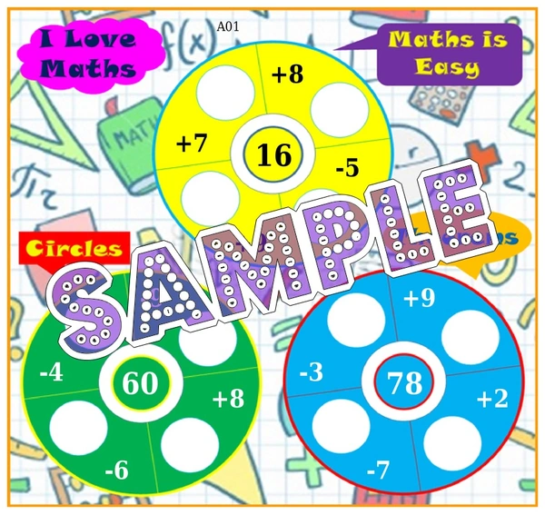 perty Mathematics theme Tambola Housie (list2004_1) - 18