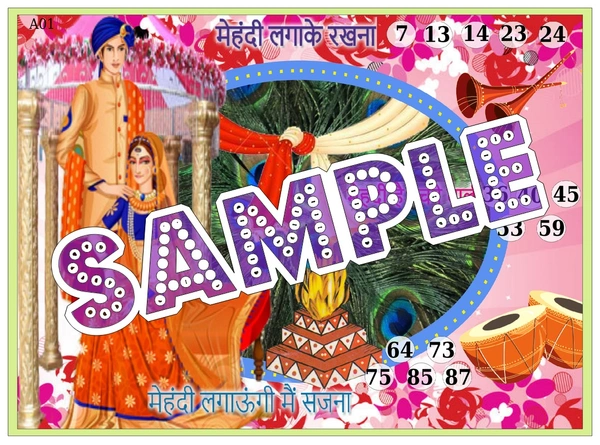 perty Mehendi theme Tambola Housie (list1208_1) - 16