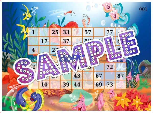 perty Mermaid theme Tambola Housie (list1179_1) - 24