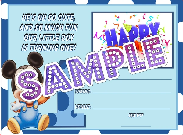 perty Mickey Mouse theme Cards (list3416_1) - 16