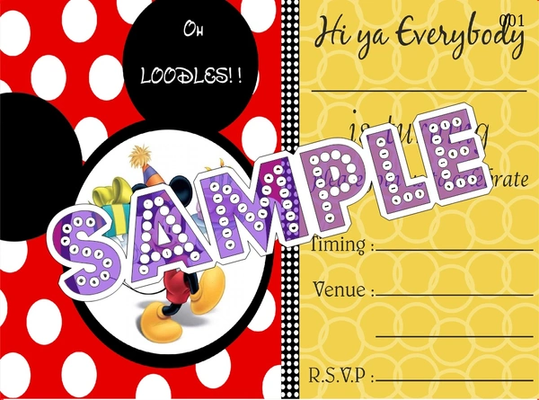 perty Mickey Mouse theme Cards (list3446_1) - 48