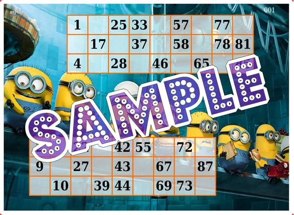 perty Minion theme Tambola Housie (list1050_1) - 16