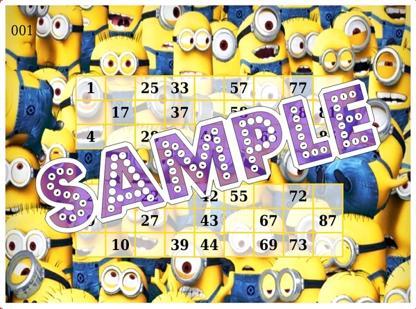 perty Minion theme Tambola Housie (list1199_1) - 24