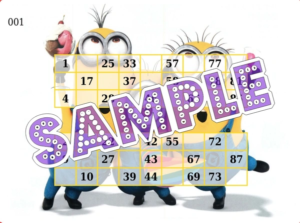 perty Minion theme Tambola Housie (list1199_3) - 16