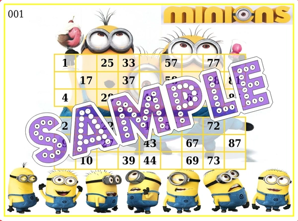perty Minion theme Tambola Housie (list1199_4) - 48