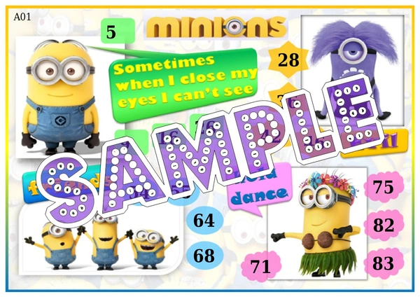 perty Minion theme Tambola Housie (list731_1) - 24