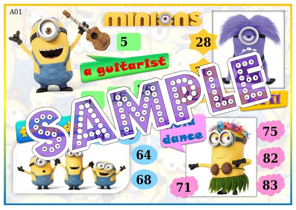 perty Minion theme Tambola Housie (list732_1) - 24