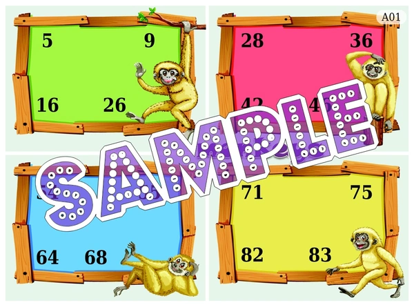 perty Monkey theme Tambola Housie (list2156_1) - 48