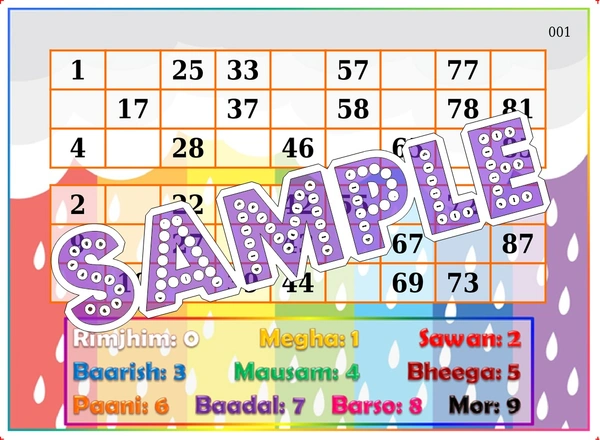 perty Monsoon theme Tambola Housie (list1349_1) - 48