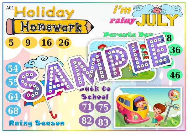 perty Months theme Tambola Housie (list2556_1) - 24