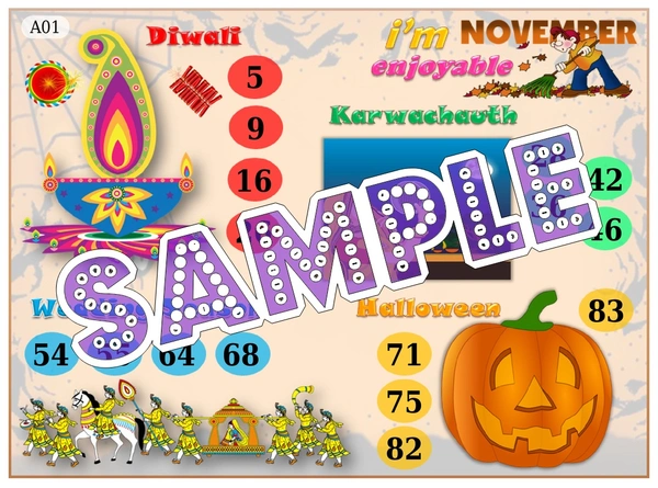 perty Months theme Tambola Housie (list2560_1) - 48
