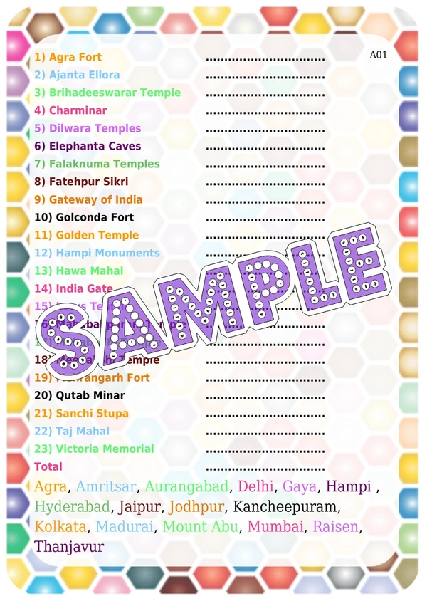 perty Monument theme Paper Games (list1742_1) - 24