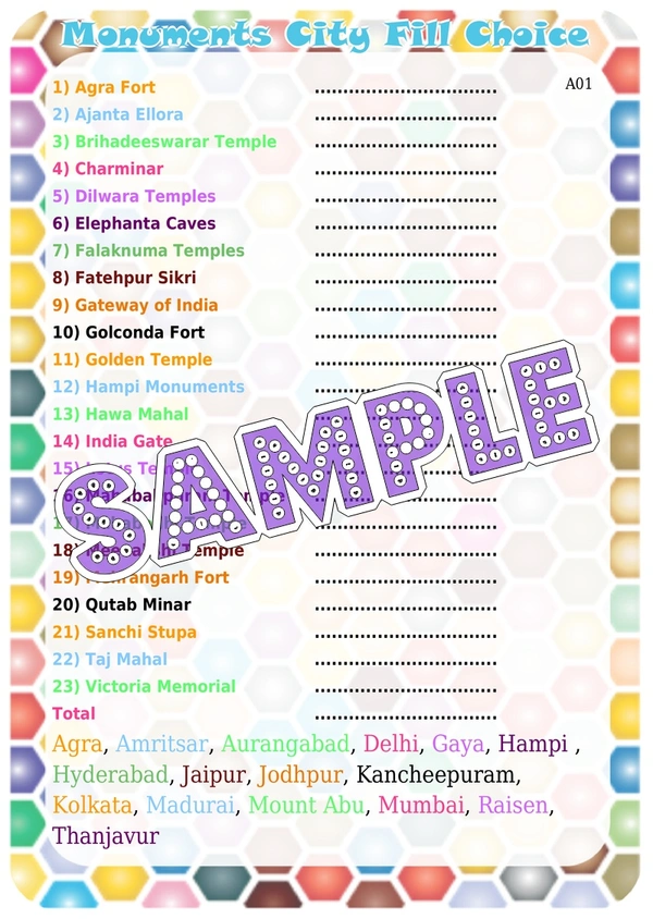 perty Monument theme Paper Games (list1742_1) - 8