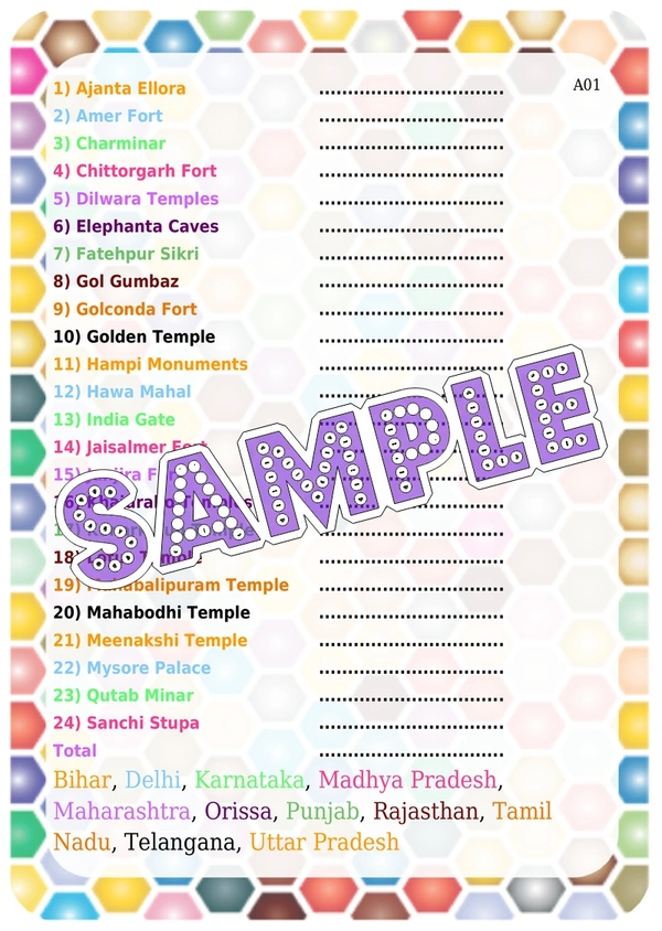 perty Monument theme Paper Games (list1743_1) - 12