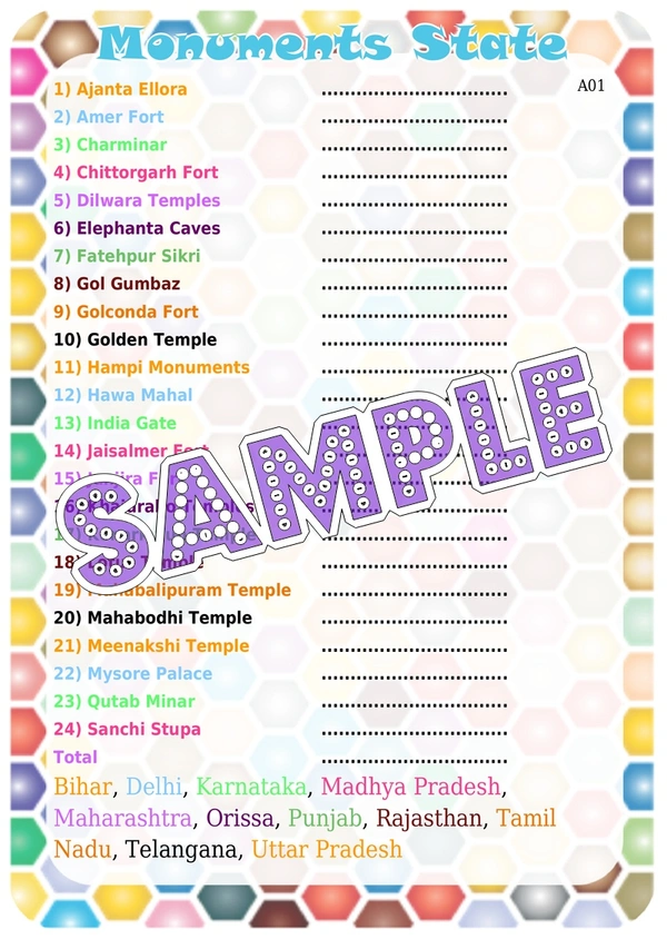perty Monument theme Paper Games (list1743_1) - 8