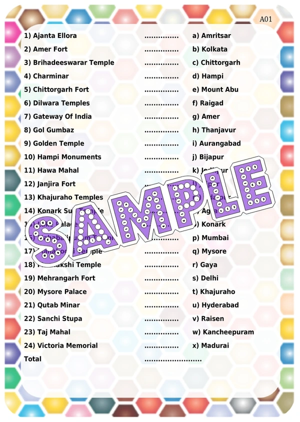 perty Monument theme Paper Games (list1744_1) - 12