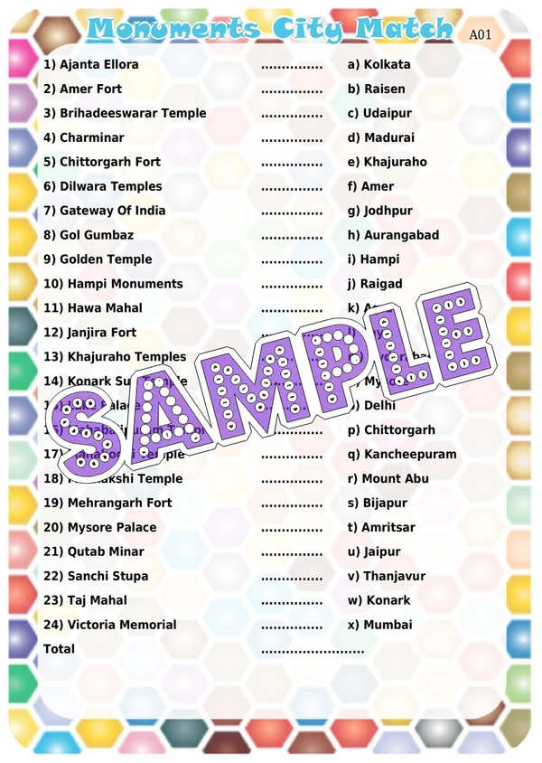 perty Monument theme Paper Games (list1744_1) - 8