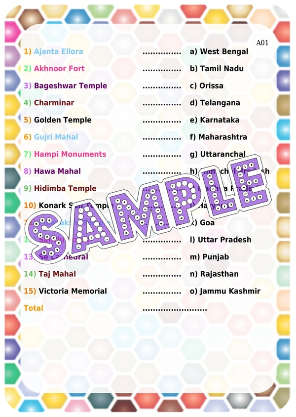 perty Monument theme Paper Games (list1745_1) - 12