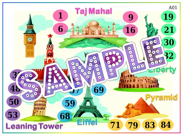 perty Monument theme Tambola Housie (list2418_1) - 48