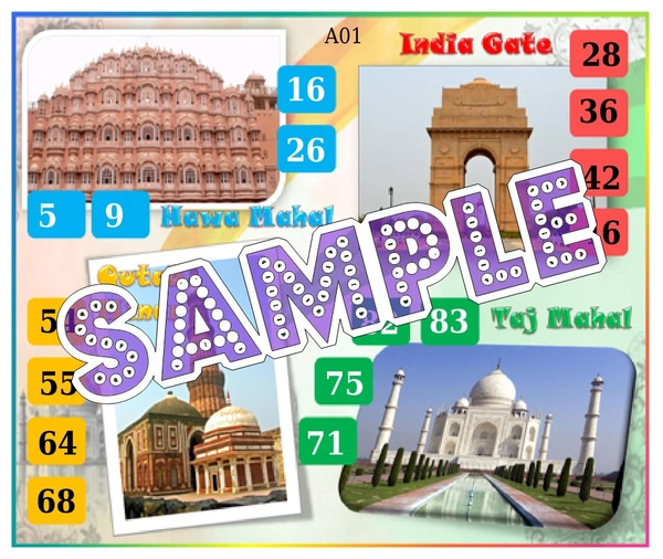 perty Monument theme Tambola Housie (list602_1) - 36