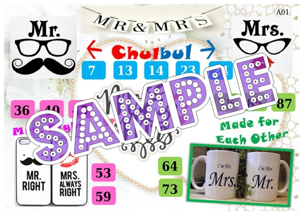 perty Mr. & Mrs. theme Tambola Housie (list660_1) - 24
