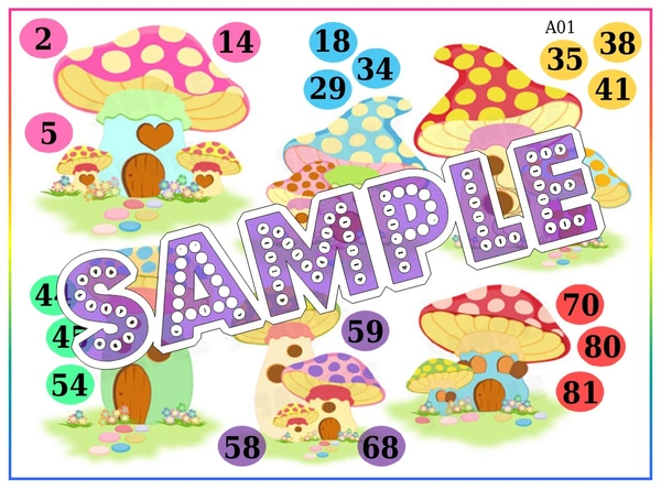 perty Mushroom theme Tambola Housie (list2635_1) - 48
