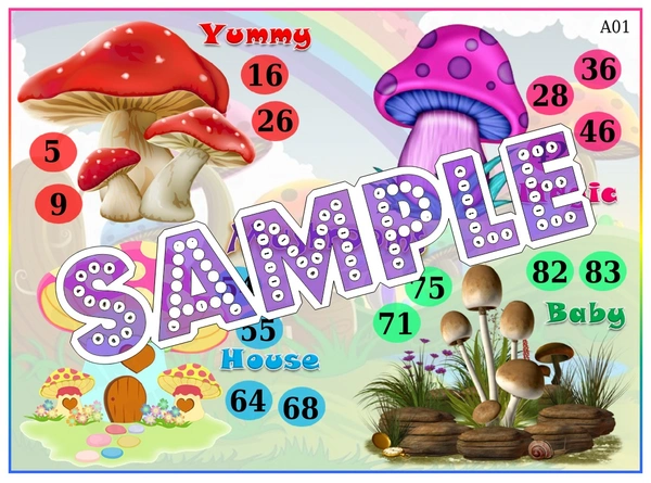 perty Mushroom theme Tambola Housie (list2637_1) - 48