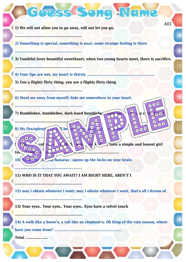 perty Musical theme Paper Games (list1666_1) - 8