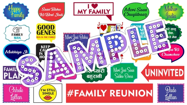 perty My Family theme Props (list3500) - 12.2 x 8.9