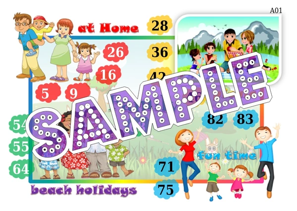 perty My Family theme Tambola Housie (list2032_1) - 48