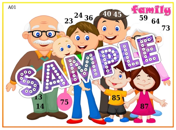 perty My Family theme Tambola Housie (list2036_1) - 16