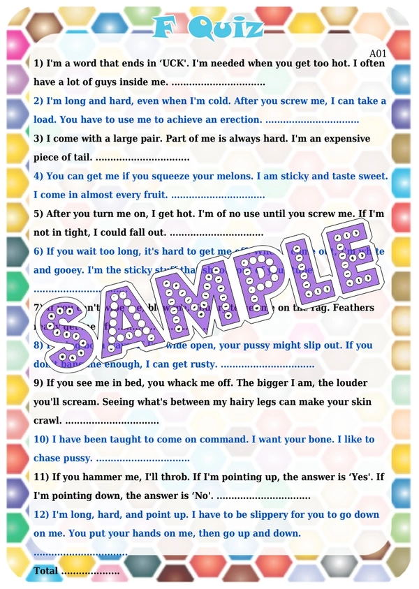 perty Naughty theme Paper Games (list1640_1) - 8