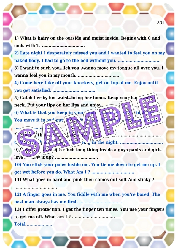 perty Naughty theme Paper Games (list1670_1) - 24