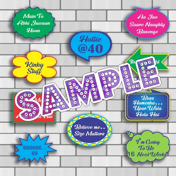 perty Naughty theme Props (list3389) - 8.9 x 5.9