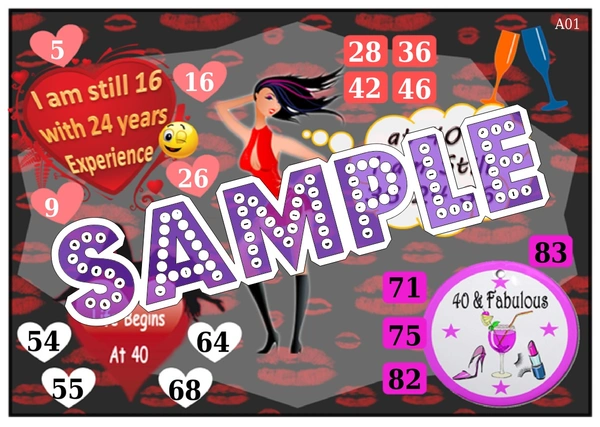 perty Naughty theme Tambola Housie (list475_3) - 48