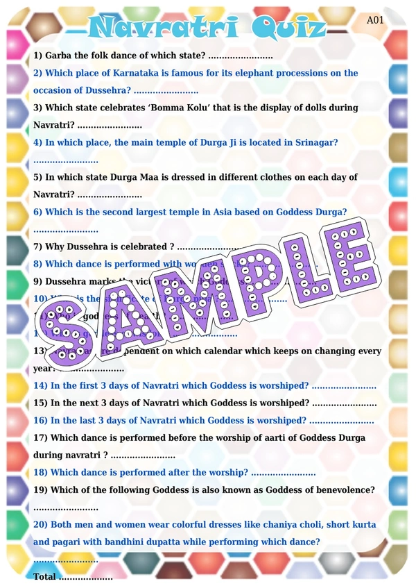 perty Navratri theme Paper Games (list1692_1) - 8