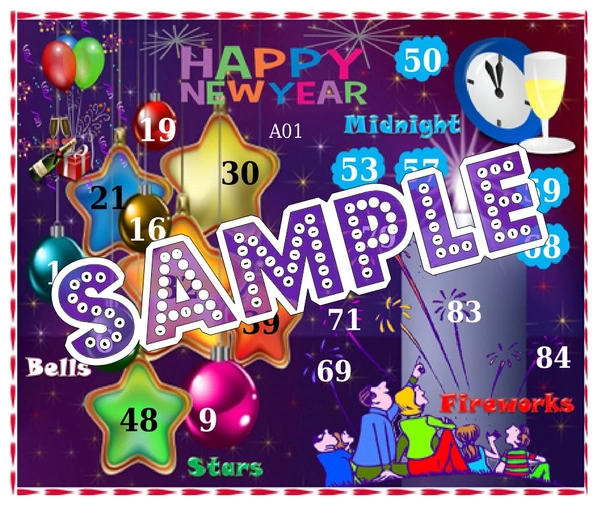 perty New Year theme Tambola Housie (list154_3) - 36