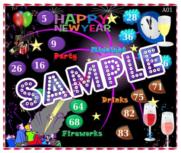 perty New Year theme Tambola Housie (list157_3) - 24