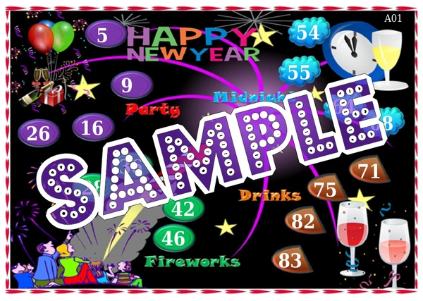 perty New Year theme Tambola Housie (list157_4) - 48
