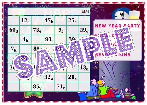 perty New Year theme Tambola Housie (list2516_1) - 16