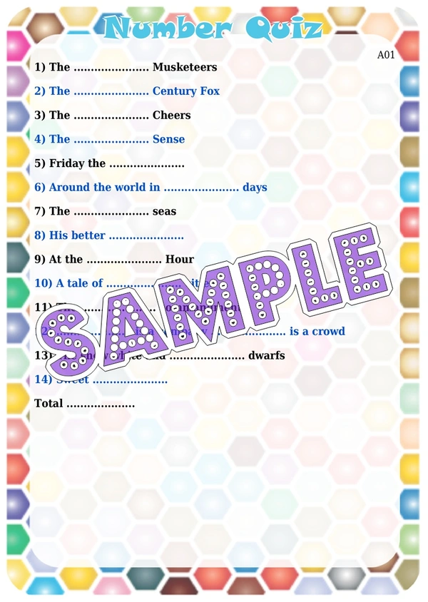 perty Number theme Paper Games (list1655_1) - 8