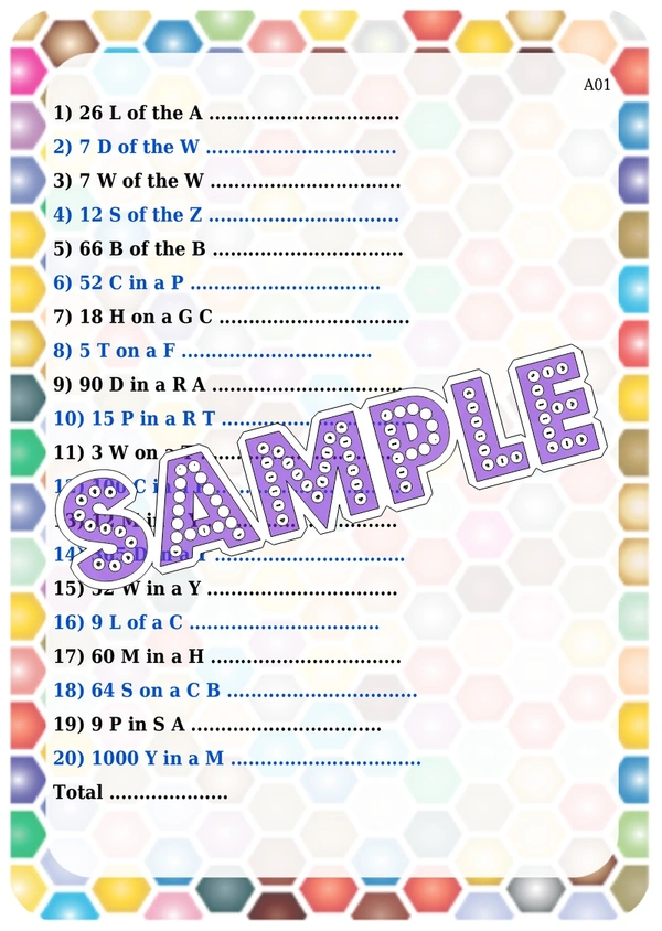 perty Number theme Paper Games (list1671_1) - 12