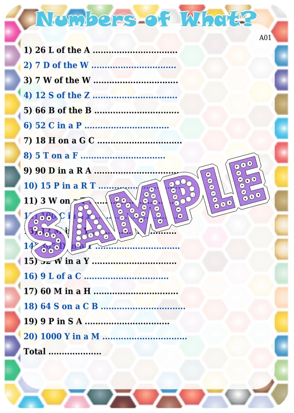 perty Number theme Paper Games (list1671_1) - 8